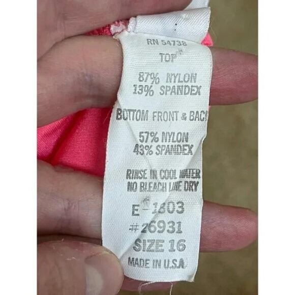 Vintage La Blanca Bright Pink One-Piece Swimsuit – 1980s–90s Y2K Swimwear - Picture 9 of 9